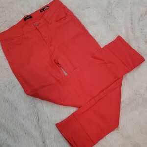 Kensie Jeans Tomboy Straight Leg Coral Jeans Size 6